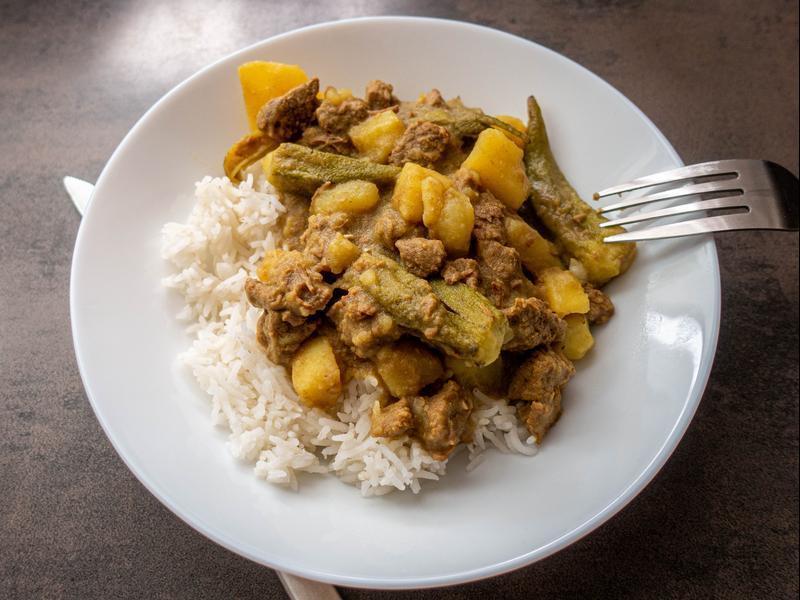 picture for Curry de Vită și Cartofi cu Okra